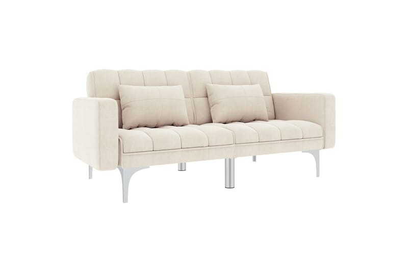 Sovesofa stof cremefarvet - Creme - Møbler - Sofaer - Sovesofaer