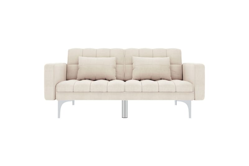 Sovesofa stof cremefarvet - Creme - Møbler - Sofaer - Sovesofaer