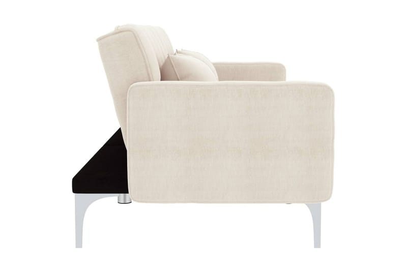 Sovesofa stof cremefarvet - Creme - Møbler - Sofaer - Sovesofaer