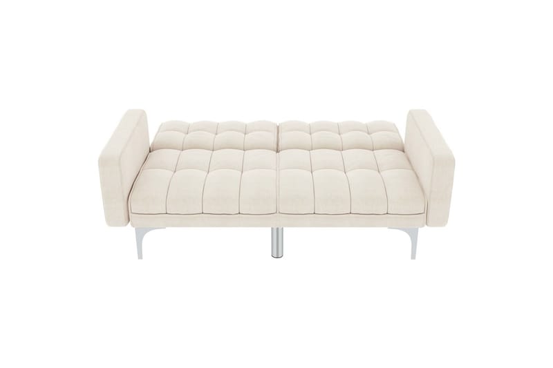 Sovesofa stof cremefarvet - Creme - Møbler - Sofaer - Sovesofaer