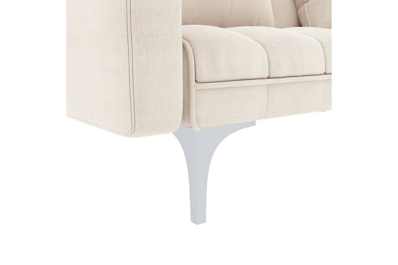 Sovesofa stof cremefarvet - Creme - Møbler - Sofaer - Sovesofaer