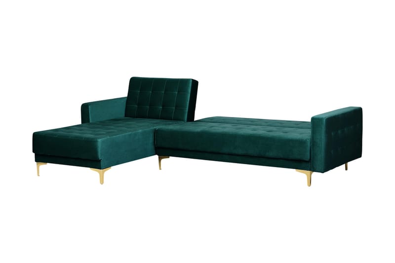 Toomey hjørnesovesofa højre velour - Grøn - Møbler - Sofaer - Sovesofaer