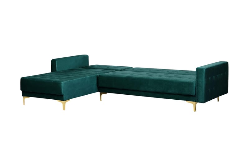 Toomey hjørnesovesofa højre velour - Grøn - Møbler - Sofaer - Sovesofaer