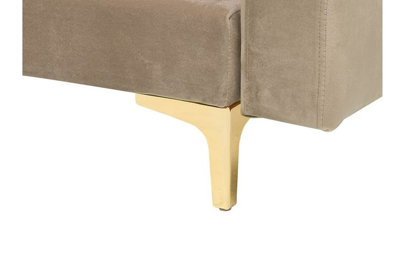 Toomey hjørnesovesofa Stor venstre velour - Beige - Møbler - Sofaer - Sovesofaer