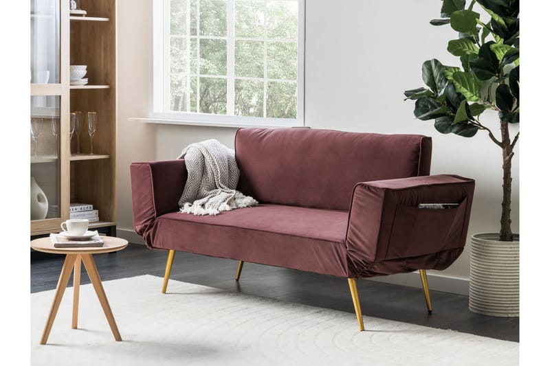 Touya Sovesofa 2-personers - Guld/Rosa - Møbler - Sofaer - Sovesofaer