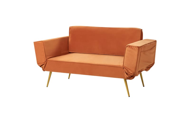 Touya Sovesofa 2-personers - Guld/Orange - Møbler - Sofaer - Sovesofaer