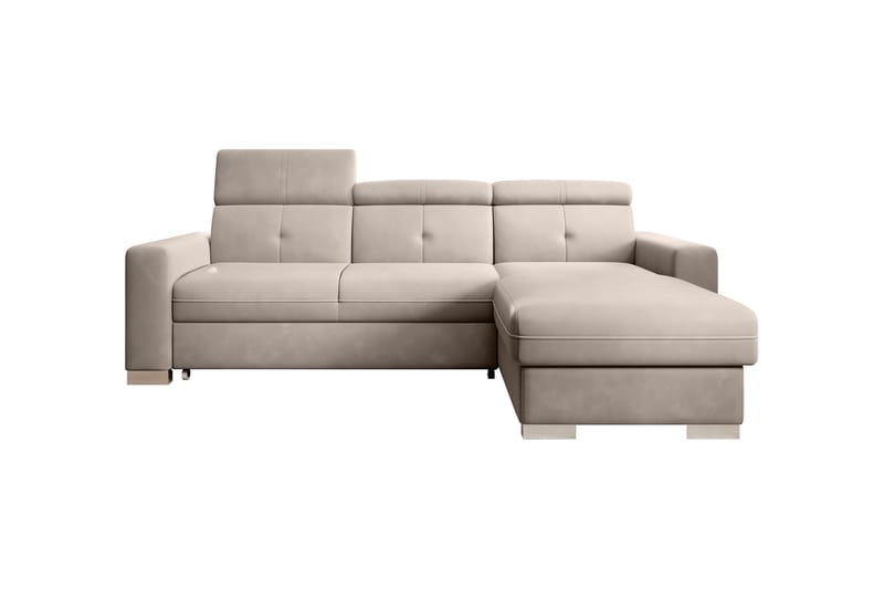 Trent Sovesofa med Chaiselong og Opbevaring 3-personers - Beige - Møbler - Sofaer - Sovesofaer