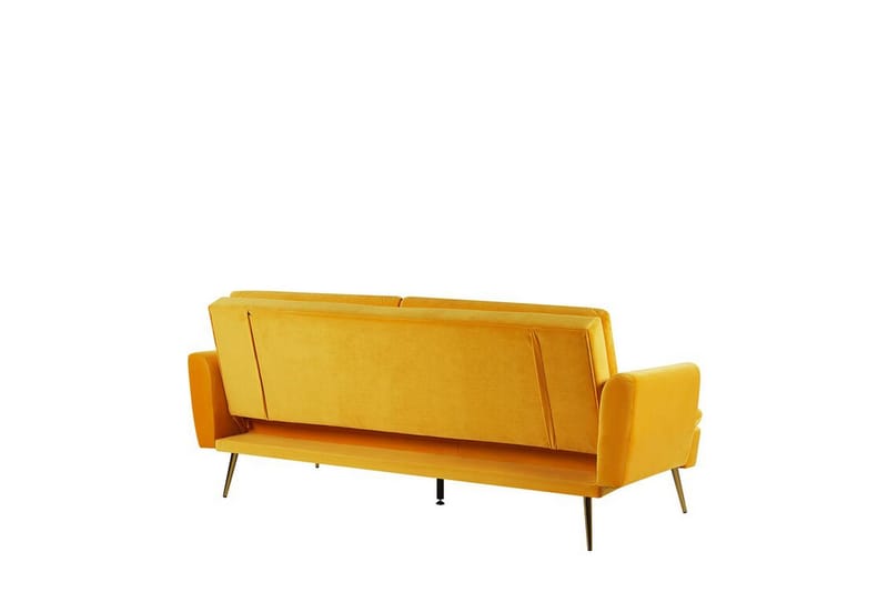 Vettre 3-Pers. Sovesofa - Velour/Gul - Møbler - Sofaer - Sovesofaer