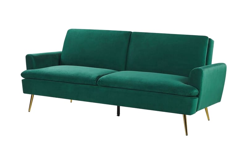 Vettre 3-Pers. Sovesofa - Velour/Mørkegrøn - Møbler - Sofaer - Sovesofaer