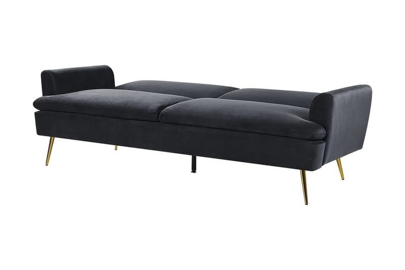 Vettre 3-Pers. Sovesofa - Velour/Sort - Møbler - Sofaer - Sovesofaer