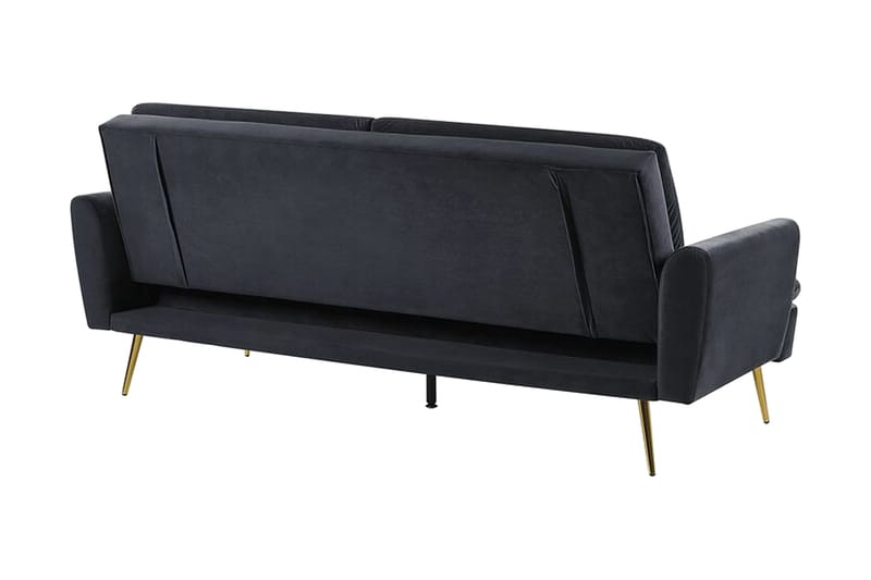 Vettre 3-Pers. Sovesofa - Velour/Sort - Møbler - Sofaer - Sovesofaer