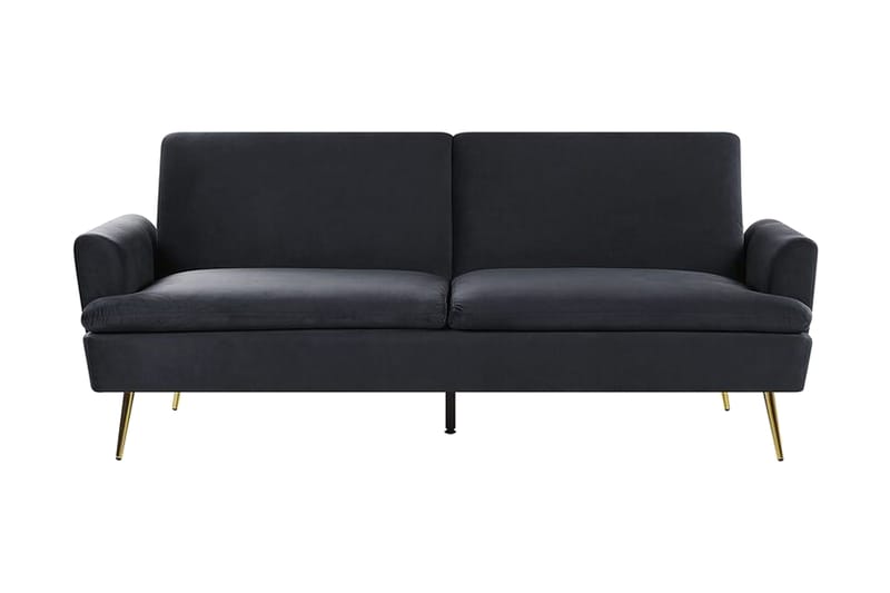 Vettre 3-Pers. Sovesofa - Velour/Sort - Møbler - Sofaer - Sovesofaer