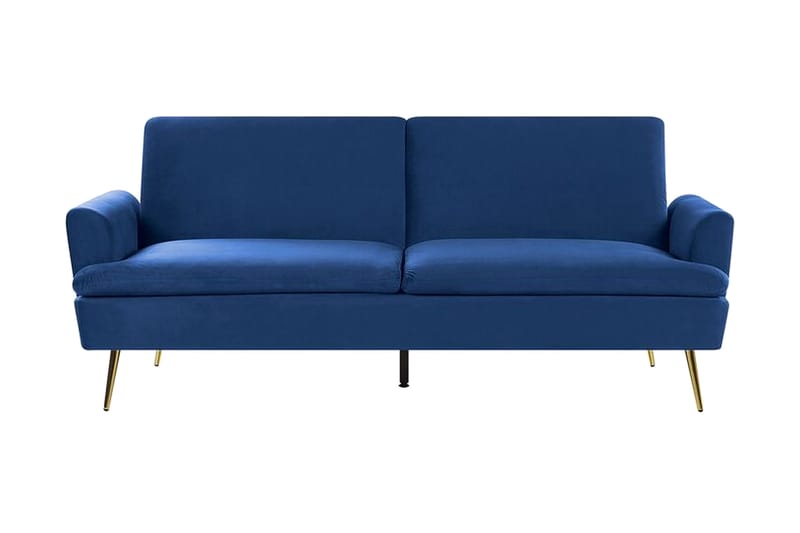 Vettre 3-Pers. Sovesofa - Velour/Marineblå - Møbler - Sofaer - Sovesofaer