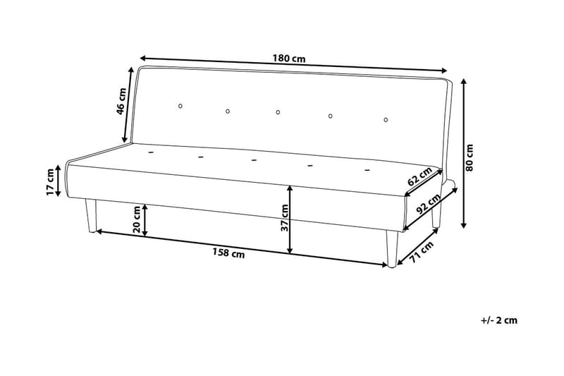 Visby sovesofa 180 cm - Grøn - Møbler - Sofaer - Sovesofaer