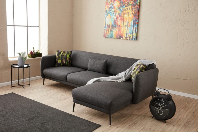 Wenus Chaiselongsovesofa 3-personers - Antracit - Møbler - Sofaer - Sovesofaer