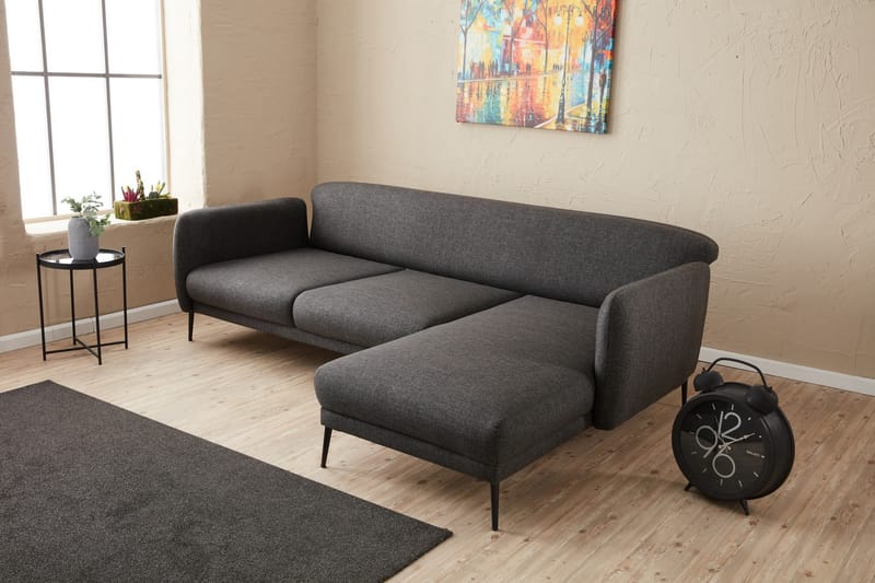 Wenus Chaiselongsovesofa 3-personers - Antracit - Møbler - Sofaer - Sovesofaer