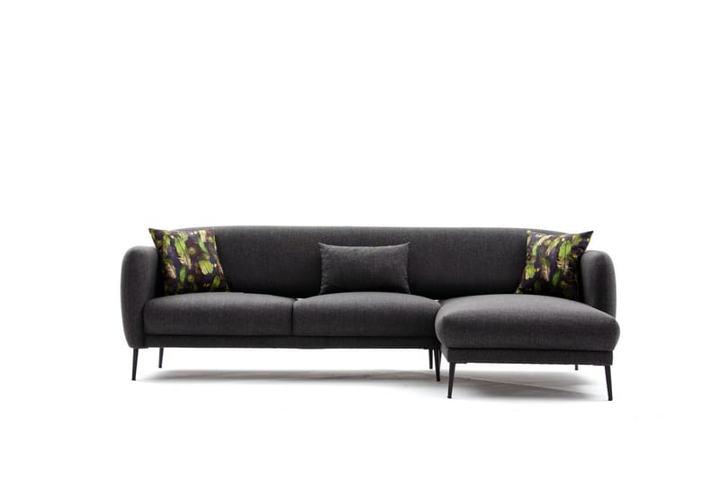 Wenus Chaiselongsovesofa 3-personers - Antracit - Møbler - Sofaer - Sovesofaer