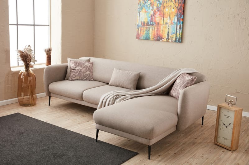 Wenus Chaiselongsovesofa 3-personers - Beige - Møbler - Sofaer - Sovesofaer