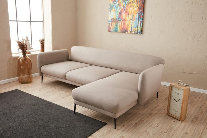 Wenus Chaiselongsovesofa 3-personers - Beige - Møbler - Sofaer - Sovesofaer