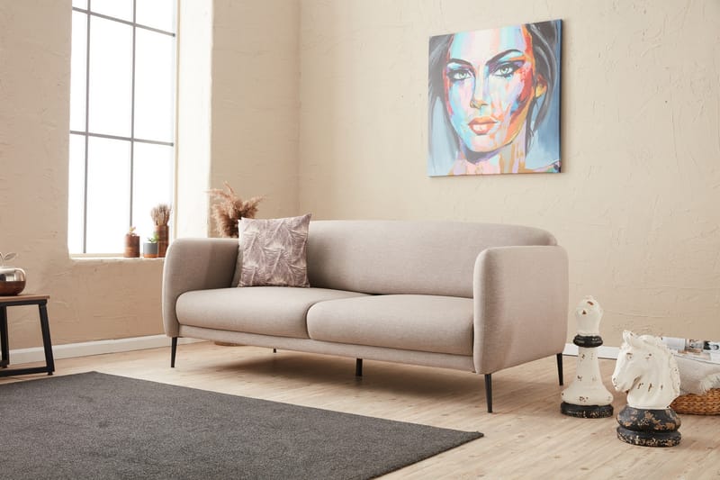 Wenus Sovesofa 3-personers 180x90 cm - Beige - Møbler - Sofaer - Sovesofaer