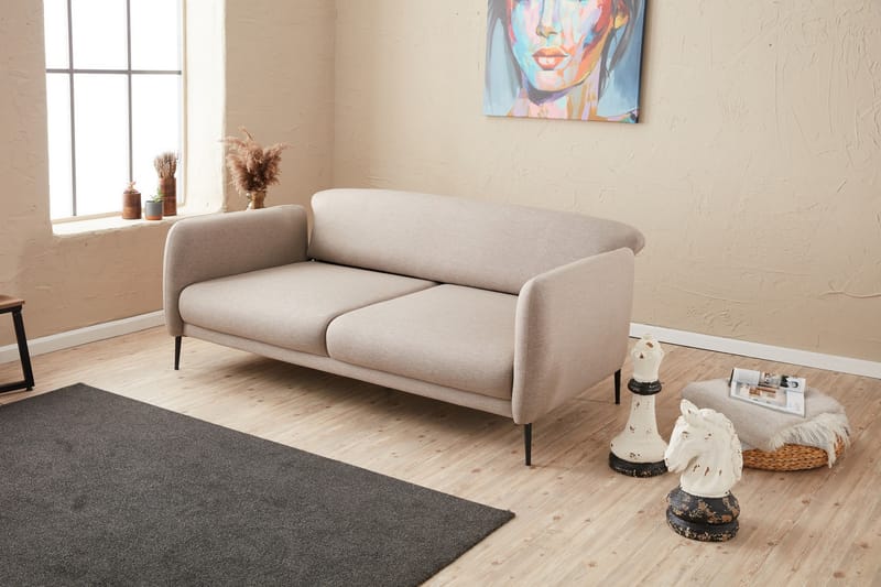 Wenus Sovesofa 3-personers 180x90 cm - Beige - Møbler - Sofaer - Sovesofaer