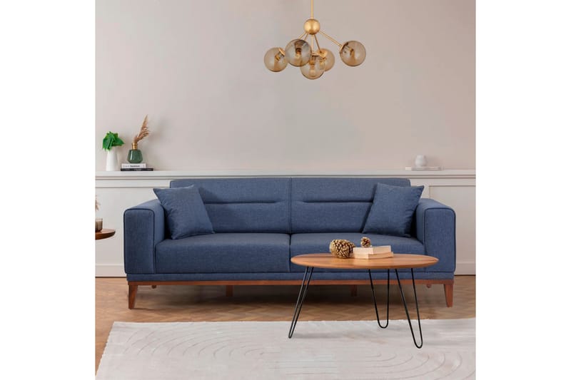 Wyong Sovesofa 3-personers 223x94 cm - Blå - Møbler - Sofaer - Sovesofaer