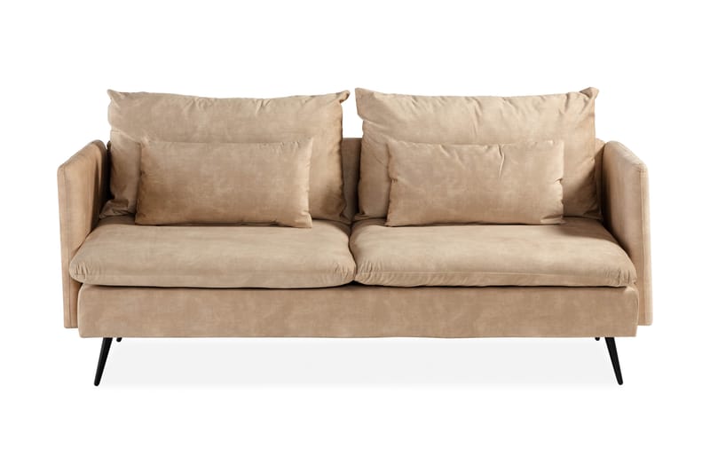 Svartvik 3-personers Sofa Fløjl Beige - Beige - Møbler - Sofaer - 3 personers sofa