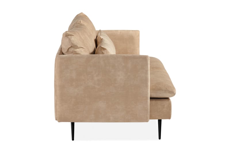 Svartvik 3-personers Sofa Fløjl Beige - Beige - Møbler - Sofaer - 3 personers sofa