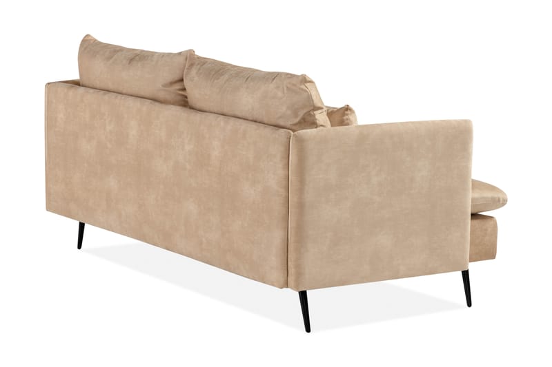 Svartvik 3-personers Sofa Fløjl Beige - Beige - Møbler - Sofaer - 3 personers sofa