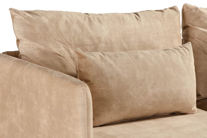 Svartvik 3-personers Sofa Fløjl Beige - Beige - Møbler - Sofaer - 3 personers sofa