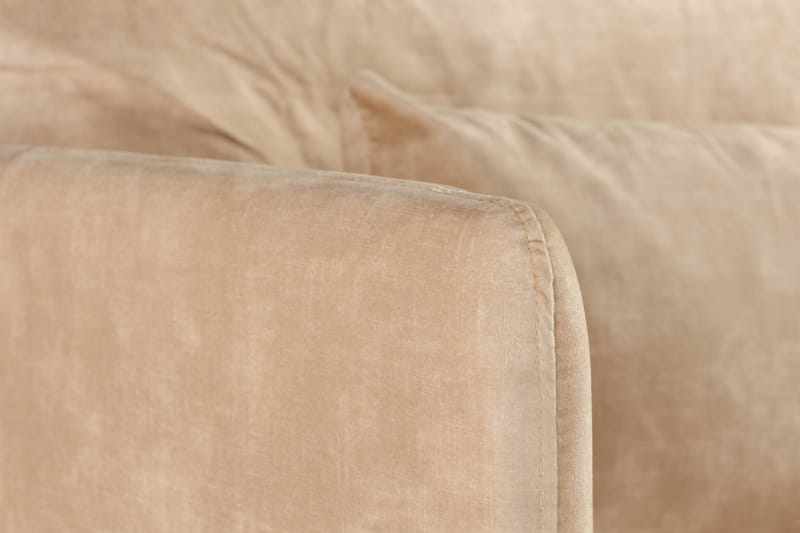 Svartvik 3-personers Sofa Fløjl Beige - Beige - Møbler - Sofaer - 3 personers sofa