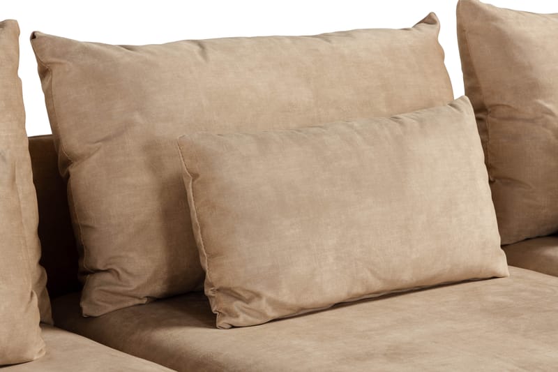 Svartvik Chaiselong Sofa Vendbar Fløjl Beige - Beige - Møbler - Sofaer - Sofa med chaiselong