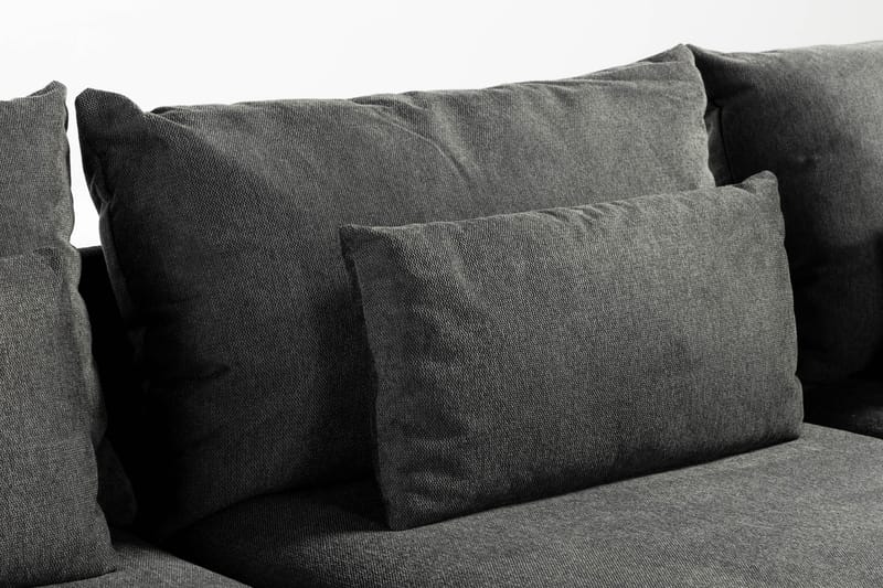 Svartvik Chaiselong Sofa Vendbar Fløjl Grå - Grå - Møbler - Sofaer - Sofa med chaiselong