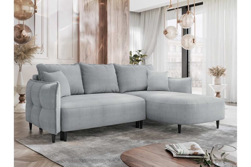 Sycylia Sofa med Divan 3-personers - Lys grå - Møbler - Sofaer - Sofa med chaiselong