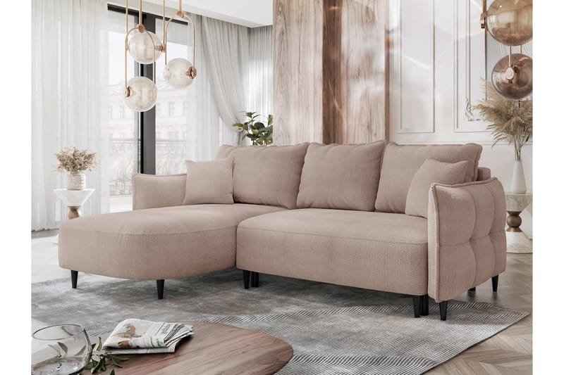 Sycylia Sofa med Divan 3-personers - Rosa - Møbler - Sofaer - Sofa med chaiselong