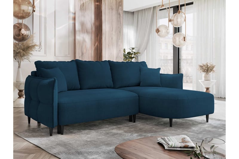 Sycylia Sofa med Divan 3-personers - Blå - Møbler - Sofaer - Sofa med chaiselong