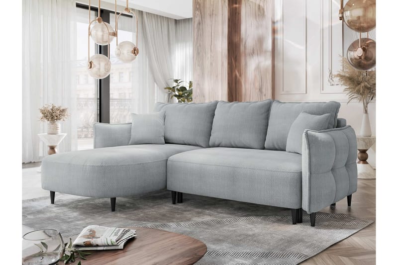 Sycylia Sofa med Divan 3-personers - Lys grå - Møbler - Sofaer - Sofa med chaiselong