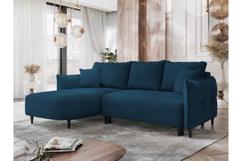 Sycylia Sofa med Divan 3-personers - Blå - Møbler - Sofaer - Sofa med chaiselong