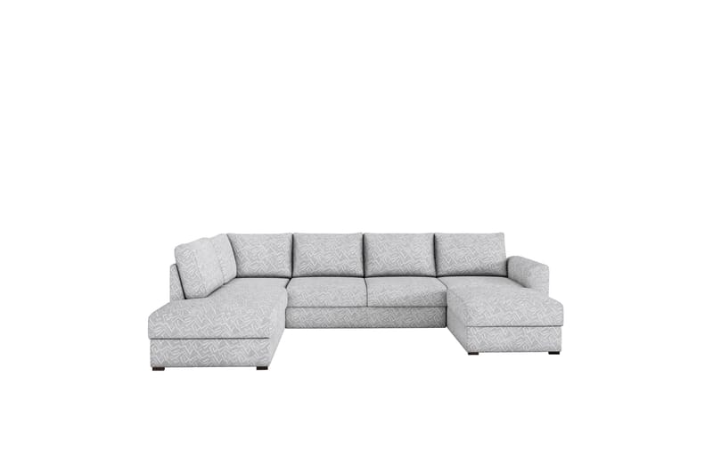 Taberk Sofa med Chaiselong og Divan 4-personers - Lys grå - Møbler - Sofaer - U Sofa