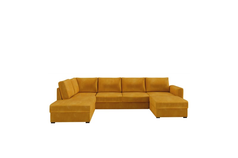 Taberk Sofa med Chaiselong og Divan 4-personers - Gul - Møbler - Sofaer - U Sofa