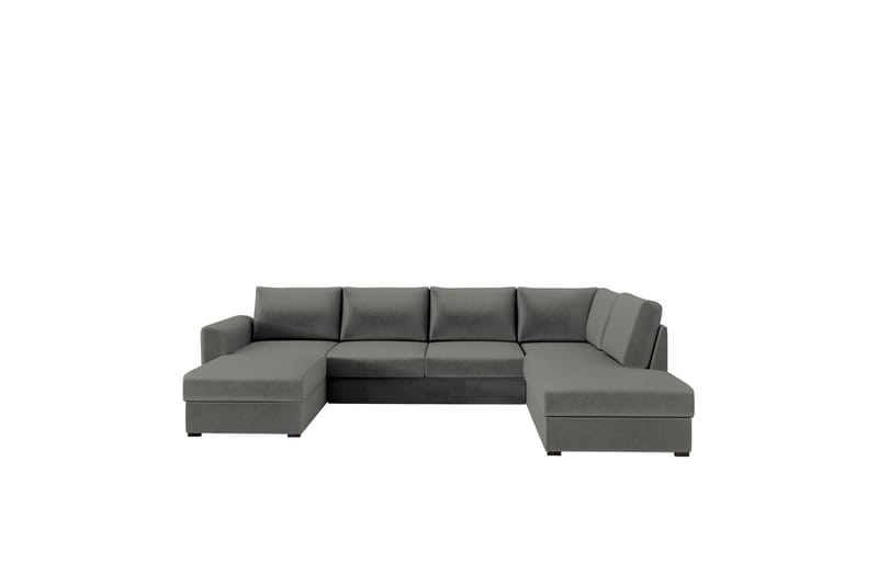 Taberk Sofa med Chaiselong og Divan 4-personers - Grå - Møbler - Sofaer - U Sofa