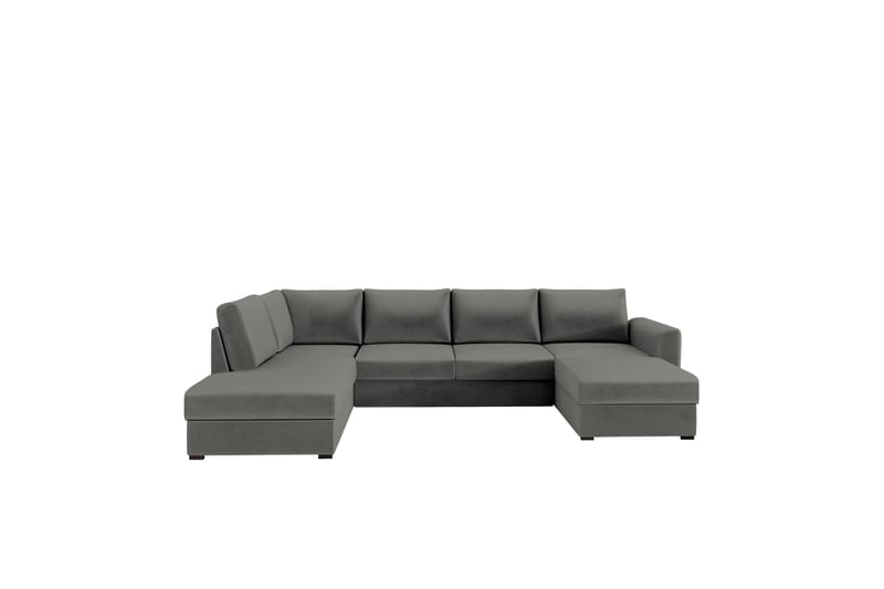 Taberk Sofa med Chaiselong og Divan 4-personers - Grå - Møbler - Sofaer - U Sofa