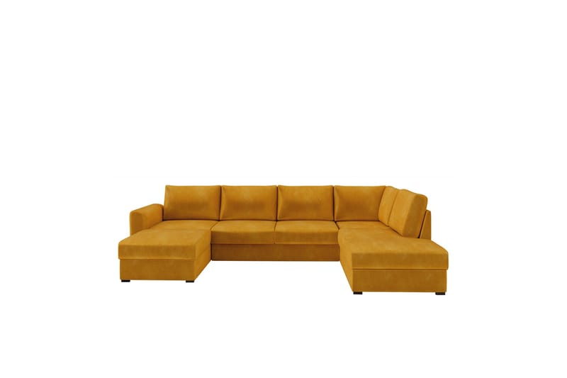 Taberk Sofa med Chaiselong og Divan 4-personers - Gul - Møbler - Sofaer - U Sofa