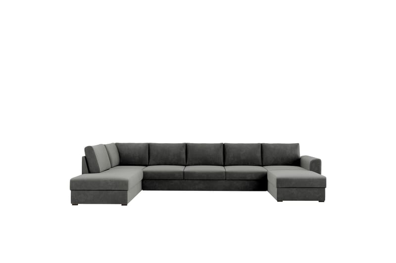 Taberk Sofa med Chaiselong og Divan 5-personers - Grå - Møbler - Sofaer - U Sofa