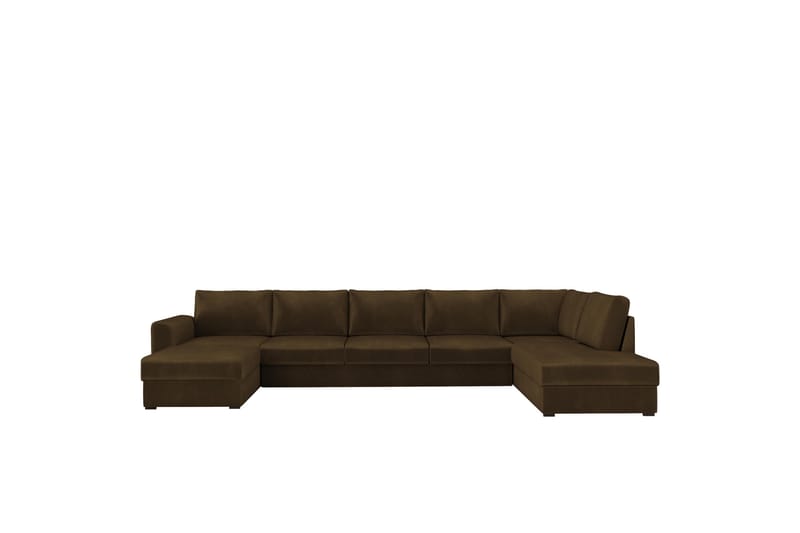 Taberk Sofa med Chaiselong og Divan 5-personers - Brun - Møbler - Sofaer - U Sofa