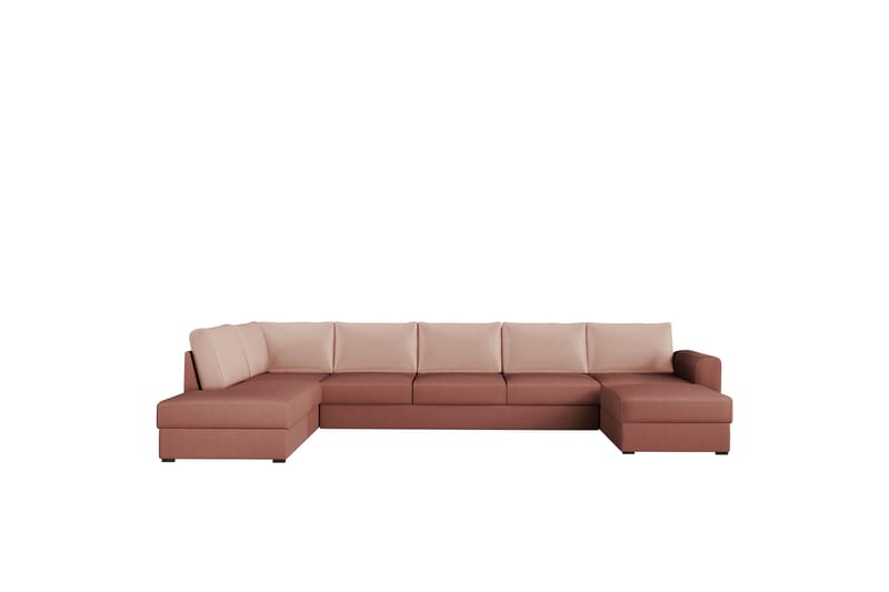 Taberk Sofa med Chaiselong og Divan 5-personers - Brun - Møbler - Sofaer - U Sofa