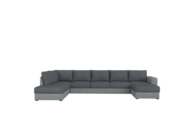 Taberk Sofa med Chaiselong og Divan 5-personers - Grå - Møbler - Sofaer - U Sofa