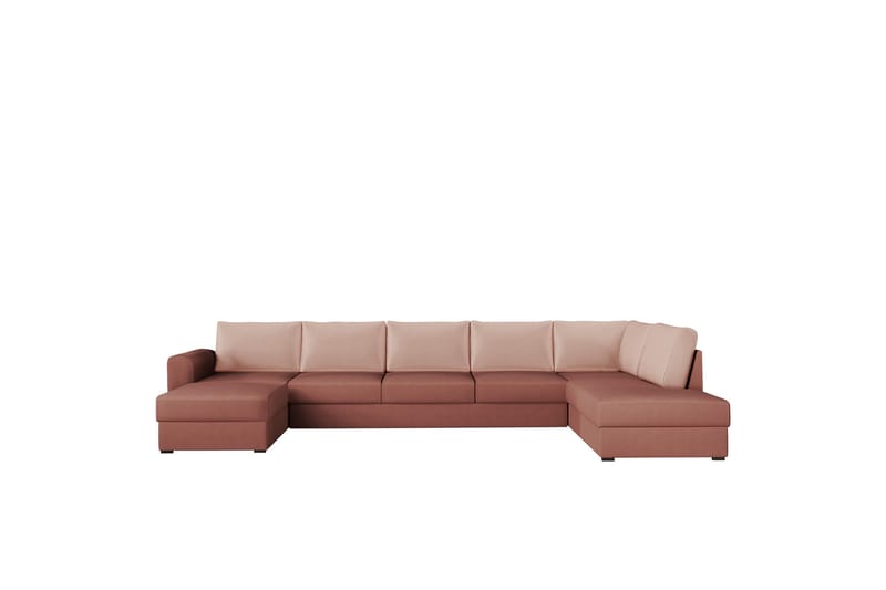 Taberk Sofa med Chaiselong og Divan 5-personers - Brun - Møbler - Sofaer - U Sofa