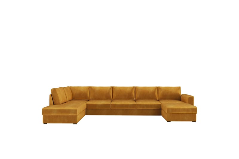 Taberk Sofa med Chaiselong og Divan 5-personers - Gul - Møbler - Sofaer - U Sofa