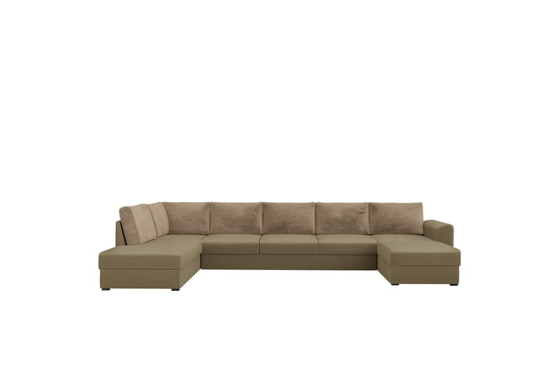 Taberk Sofa med Chaiselong og Divan 5-personers - Mørk beige - Møbler - Sofaer - U Sofa